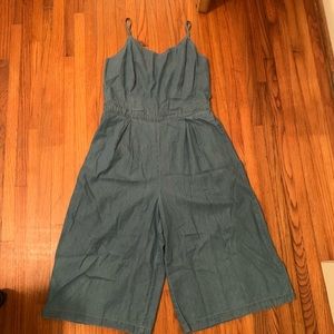 Denim Capri Jumpsuit